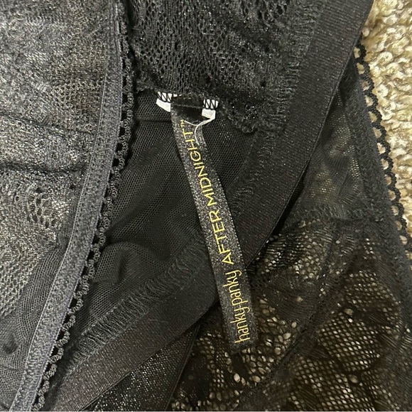 🖤 Hanky Panky After Midnight Black lace bralette with ribbon tie - Picture 8 of 16